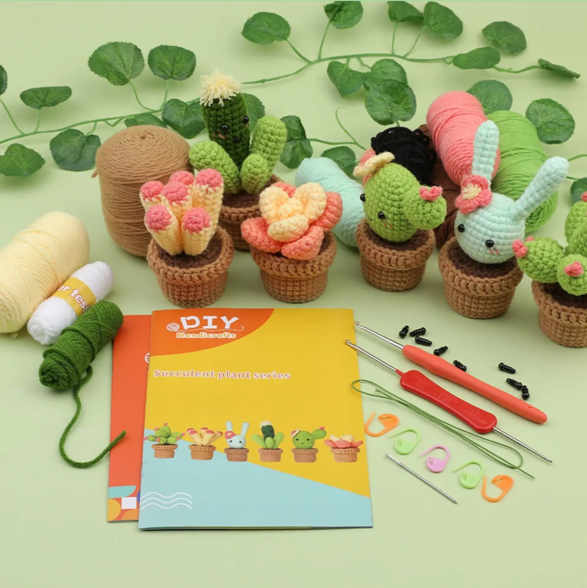 Crochet Cactus Kit for Beginners (3 pack) Crochet Cure