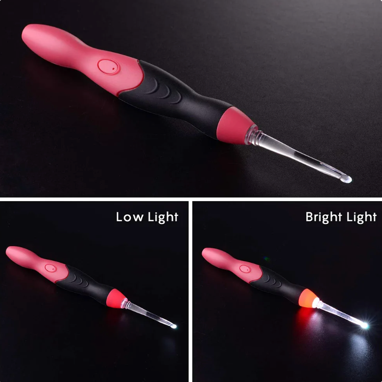 LED Light Up Crochet Hook + 11 hook sizes Crochet Cure