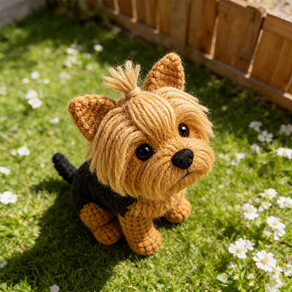Yorkshire Terrier Crochet Kit - DIY Dog Amigurumi Craft Set