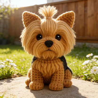 Yorkshire Terrier Crochet Kit - DIY Dog Amigurumi Craft Set