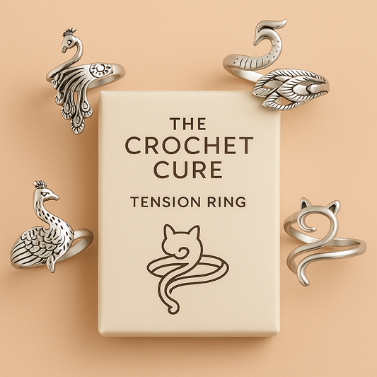 Add an extra 4 crochet tension rings to your order!