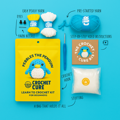 Pebbles the Penguin Crochet Kit