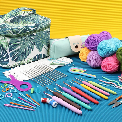 Complete Crochet Starter Kit + FREE 12 YARN SKEINS