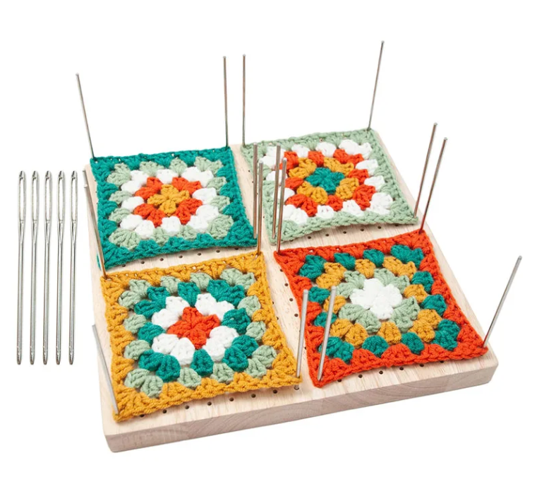 Crochet Granny Square Bamboo Blocking Board