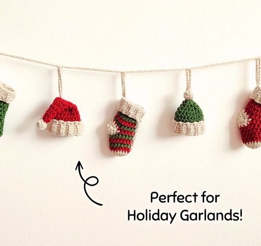 Mini Christmas Stockings and Hats Pattern