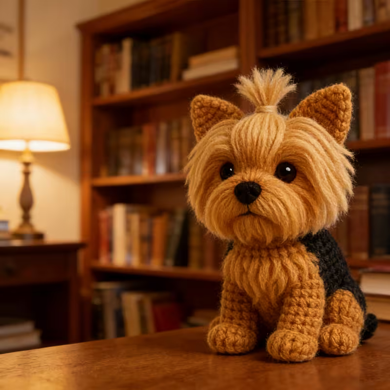 Yorkshire Terrier Crochet Kit - DIY Dog Amigurumi Craft Set