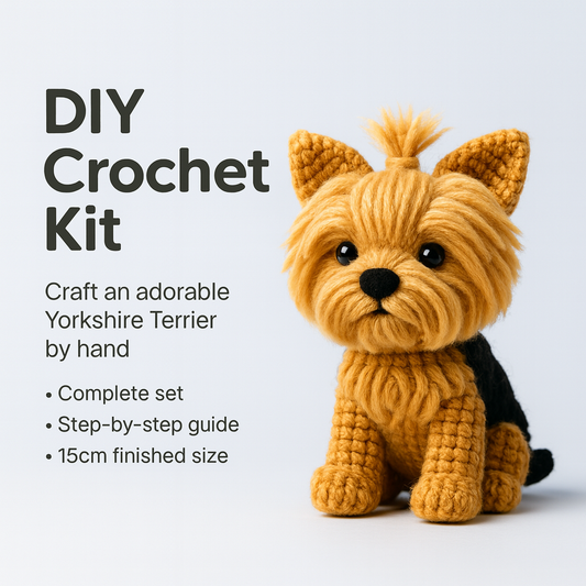Yorkshire Terrier Crochet Kit - DIY Dog Amigurumi Craft Set
